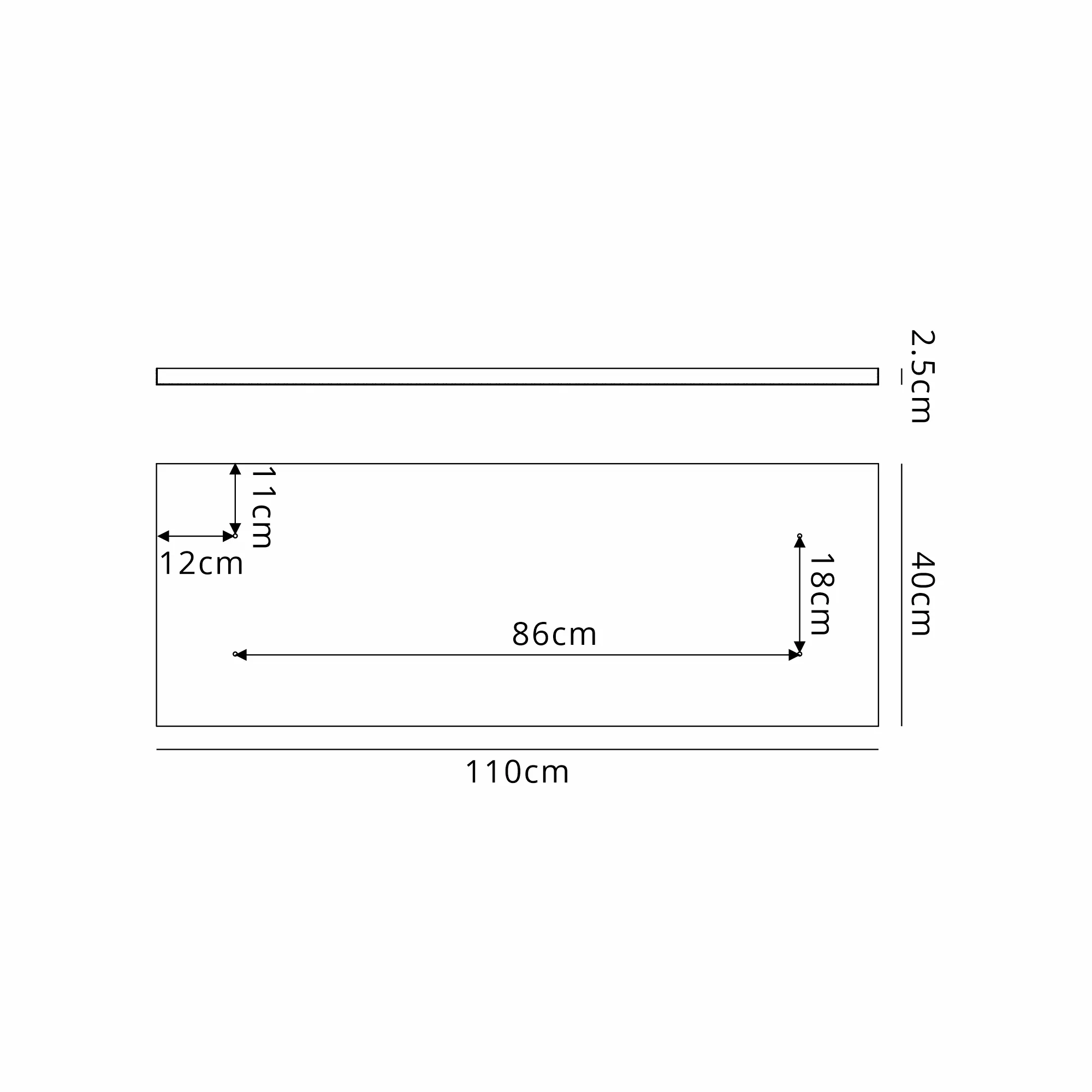 Hayes 12 Hole 1100mm x 400mm Linear Rectangle Ceiling Plate Satin Nickel D0889SN  Deco Hayes Nickel